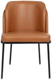 Jagger Contemporary Dining Chair Set of 2 with Soft Cushioning and Stylish Brushed Gold Legs