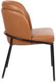 Jagger Contemporary Dining Chair Set of 2 with Soft Cushioning and Stylish Brushed Gold Legs