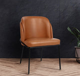 Jagger Contemporary Dining Chair Set of 2 with Soft Cushioning and Stylish Brushed Gold Legs