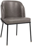 Jagger Contemporary Dining Chair Set of 2 with Soft Cushioning and Stylish Brushed Gold Legs