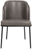 Jagger Contemporary Dining Chair Set of 2 with Soft Cushioning and Stylish Brushed Gold Legs