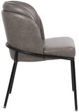 Jagger Contemporary Dining Chair Set of 2 with Soft Cushioning and Stylish Brushed Gold Legs
