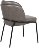 Jagger Contemporary Dining Chair Set of 2 with Soft Cushioning and Stylish Brushed Gold Legs