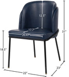 Jagger Contemporary Dining Chair Set of 2 with Soft Cushioning and Stylish Brushed Gold Legs