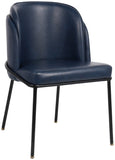 Jagger Contemporary Dining Chair Set of 2 with Soft Cushioning and Stylish Brushed Gold Legs