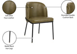 Jagger Contemporary Dining Chair Set of 2 with Soft Cushioning and Stylish Brushed Gold Legs