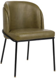 Jagger Contemporary Dining Chair Set of 2 with Soft Cushioning and Stylish Brushed Gold Legs