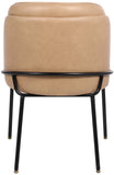 Jagger Contemporary Dining Chair Set of 2 with Soft Cushioning and Stylish Brushed Gold Legs