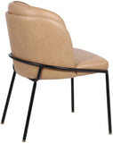 Jagger Contemporary Dining Chair Set of 2 with Soft Cushioning and Stylish Brushed Gold Legs