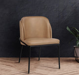 Jagger Contemporary Dining Chair Set of 2 with Soft Cushioning and Stylish Brushed Gold Legs
