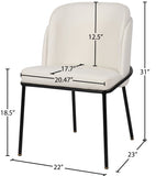 Jagger Contemporary Dining Chair Set of 2 with Soft Cushioning and Stylish Brushed Gold Legs