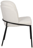 Jagger Contemporary Dining Chair Set of 2 with Soft Cushioning and Stylish Brushed Gold Legs
