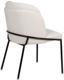 Jagger Contemporary Dining Chair Set of 2 with Soft Cushioning and Stylish Brushed Gold Legs