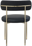 Beacon Boucle Fabric Dining Chair Set - Contemporary Design with Sturdy Iron Frame for Comfort
