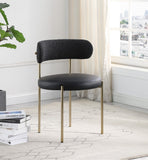 Beacon Boucle Fabric Dining Chair Set - Contemporary Design with Sturdy Iron Frame for Comfort