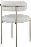 Beacon Boucle Fabric Dining Chair Set - Contemporary Design with Sturdy Iron Frame for Comfort