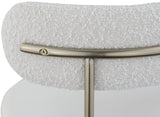 Beacon Boucle Fabric Dining Chair Set - Contemporary Design with Sturdy Iron Frame for Comfort