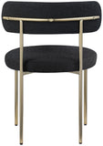Beacon Boucle Fabric Dining Chair Set - Contemporary Design with Sturdy Iron Frame for Comfort