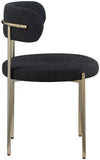 Beacon Boucle Fabric Dining Chair Set - Contemporary Design with Sturdy Iron Frame for Comfort