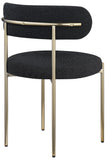 Beacon Boucle Fabric Dining Chair Set - Contemporary Design with Sturdy Iron Frame for Comfort