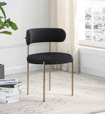 Beacon Boucle Fabric Dining Chair Set - Contemporary Design with Sturdy Iron Frame for Comfort