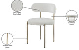 Beacon Boucle Fabric Dining Chair Set - Contemporary Design with Sturdy Iron Frame for Comfort
