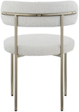 Beacon Boucle Fabric Dining Chair Set - Contemporary Design with Sturdy Iron Frame for Comfort