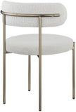 Beacon Boucle Fabric Dining Chair Set - Contemporary Design with Sturdy Iron Frame for Comfort