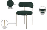 Beacon Boucle Fabric Dining Chair Set - Contemporary Design with Sturdy Iron Frame for Comfort