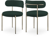 Beacon Boucle Fabric Dining Chair Set - Contemporary Design with Sturdy Iron Frame for Comfort