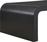 Artisto Contemporary Coffee Table with Rich Ash Veneer Finish - Stylish Curved Design for Modern Homes