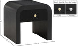 Artisto Elegant Ash Veneer Contemporary End Table with Stylish Storage & Dual Handle Options