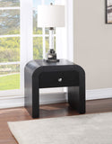 Artisto Elegant Ash Veneer Contemporary End Table with Stylish Storage & Dual Handle Options