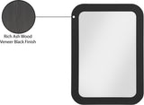 Artisto Ash Veneer Contemporary Mirror - Elegant Curved Design for Stylish Home Organization