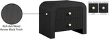 Artisto Contemporary Night Stand with Rich Ash Veneer Finish and Dual Handle Options for Style