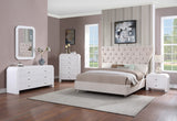 Artisto Contemporary Chest with Rich Ash Veneer Finish and Versatile Gold & Chrome Handles