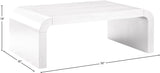 Artisto Contemporary Coffee Table with Rich Ash Veneer Finish - Stylish Curved Design for Modern Homes