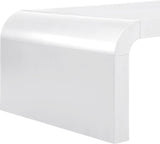 Artisto Contemporary Coffee Table with Rich Ash Veneer Finish - Stylish Curved Design for Modern Homes