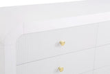 Artisto Contemporary Dresser with Rich Ash Veneer Finish and Versatile Handle Options for Storage