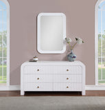 Artisto Contemporary Dresser with Rich Ash Veneer Finish and Versatile Handle Options for Storage