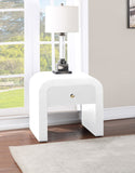 Artisto Elegant Ash Veneer Contemporary End Table with Stylish Storage & Dual Handle Options