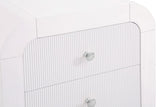 Artisto Contemporary Night Stand with Rich Ash Veneer Finish and Dual Handle Options for Style