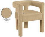 Athena Velvet Dining Chair - Modern Elegance with Soft Boucle Fabric for Stylish Dining Experiences