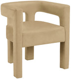 Athena Velvet Dining Chair - Modern Elegance with Soft Boucle Fabric for Stylish Dining Experiences