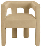 Athena Velvet Dining Chair - Modern Elegance with Soft Boucle Fabric for Stylish Dining Experiences