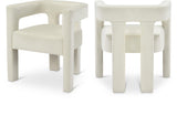 Athena Velvet Dining Chair - Modern Elegance with Soft Boucle Fabric for Stylish Dining Experiences