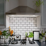 CIARRA Powerful Set: 30 Inch Wall Mount Range Hood + 30 Inch Built-In Induction Cooktop（CAS75206P+CABIH304B）