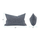 Pillow 14 x ?22 Panama Indigo ?- Down Insert
