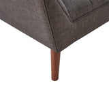 Modern Mid-Century Accent Arm Chair, Charcoal Gray *