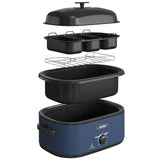 20QT Roaster Oven, Electric Roaster with 3 Compartments